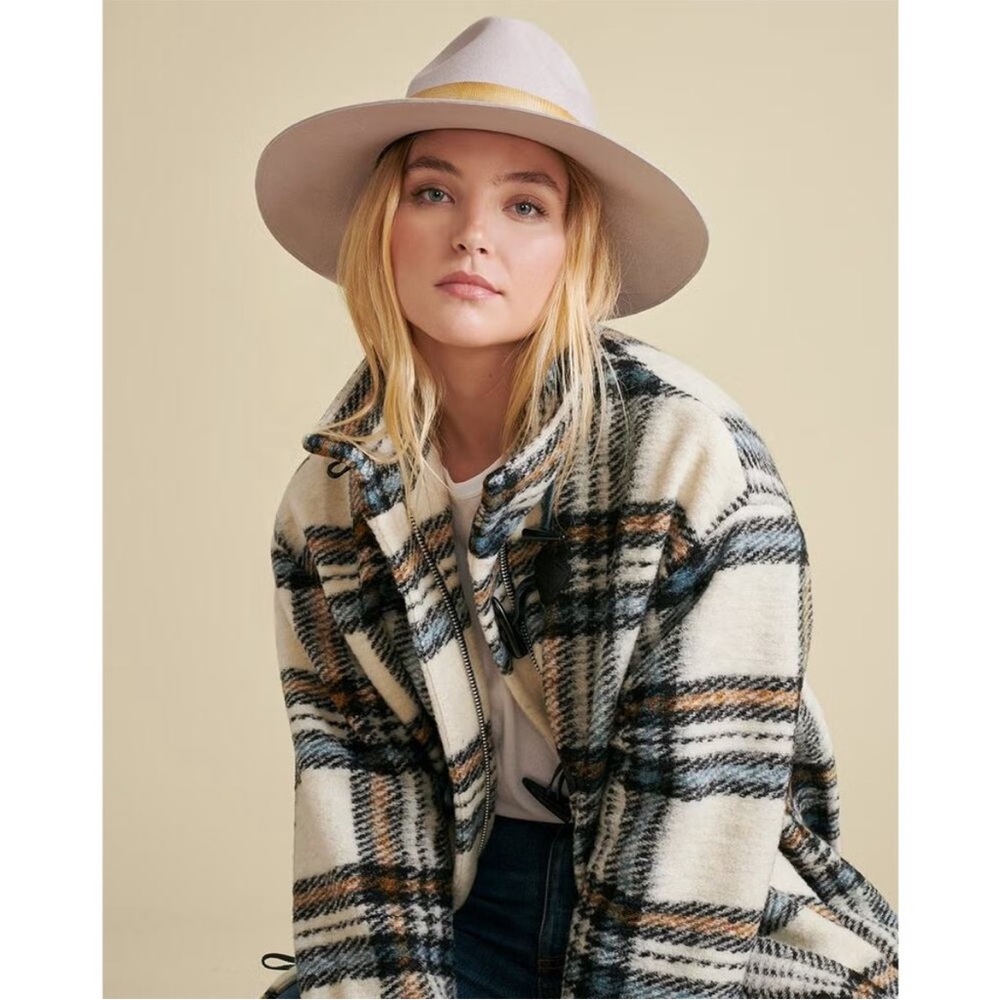 VERONICA BEARD CAEL OVERSIZED TARTAN PLAID DICKEY COAT TOGGLE ZIP CLOSURE Sz 2 - Picture 4 of 15